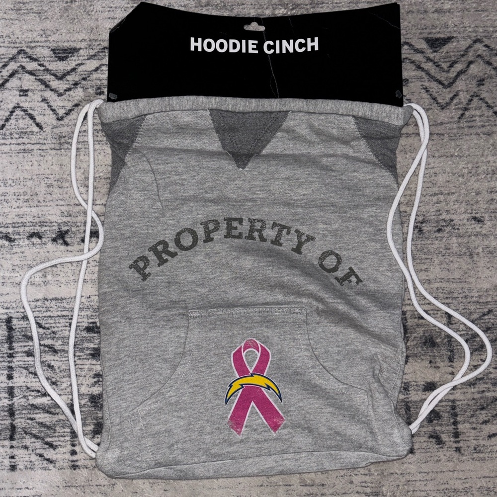 NEW NFL Chargers Hoodie Cinch Bag